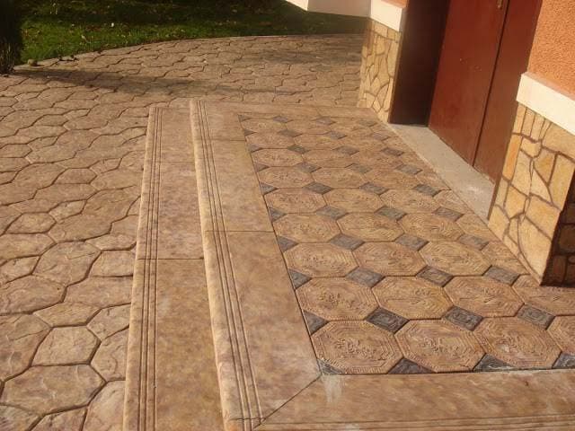 Colocación de hormigón impreso